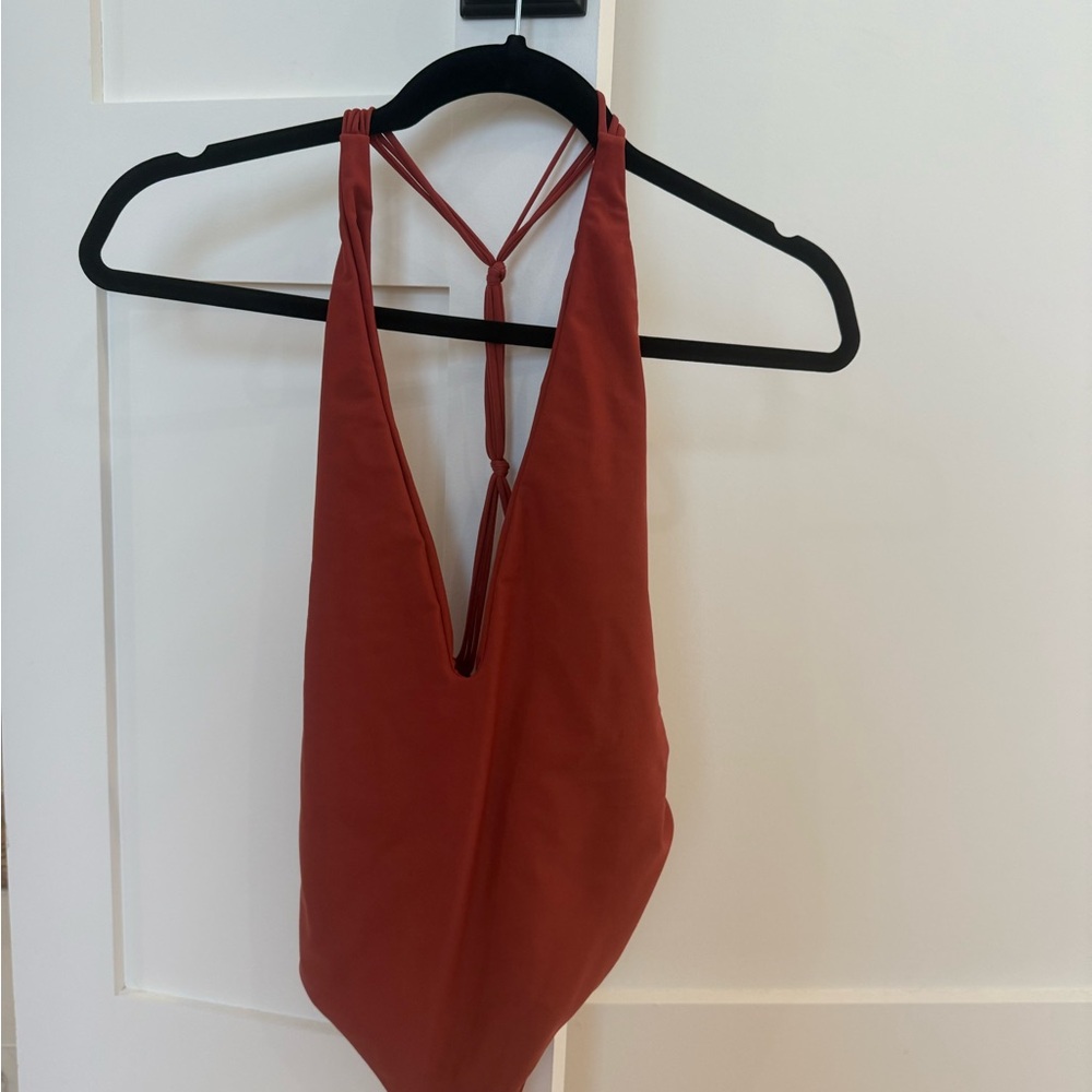 Mikoh Rust “Africa” One Piece Swimsuit with Classic Tank Design